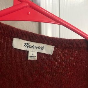 Maroon Madewell long cardigan